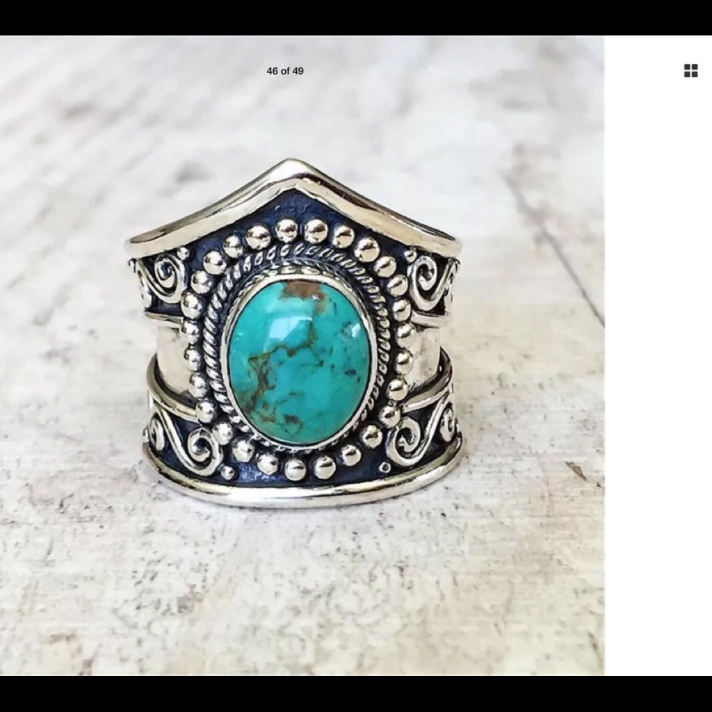 New Sterling Silver Turquoise Ring